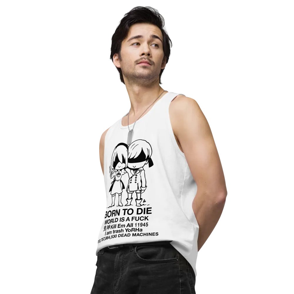 BORN TO DIE - TANKTOP - WHITE product image (5)