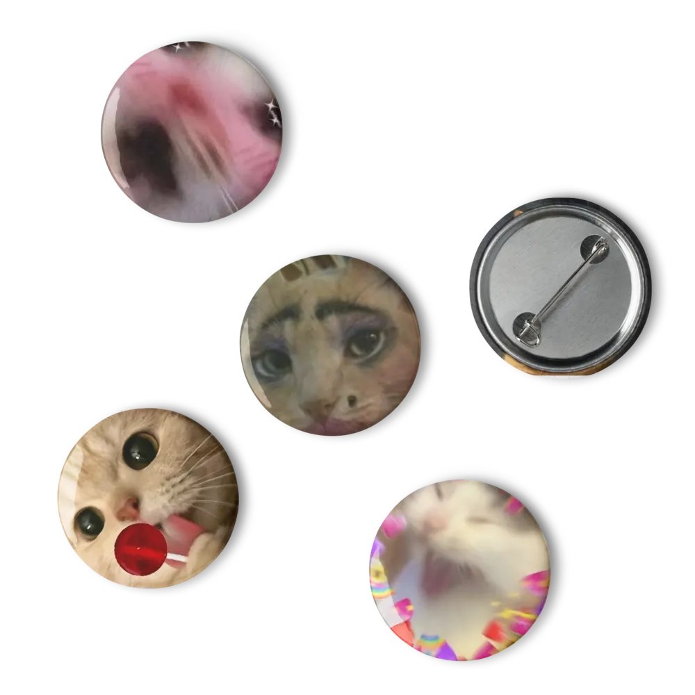 Set of Pin Buttons: Meme Cats 2 product image (6)