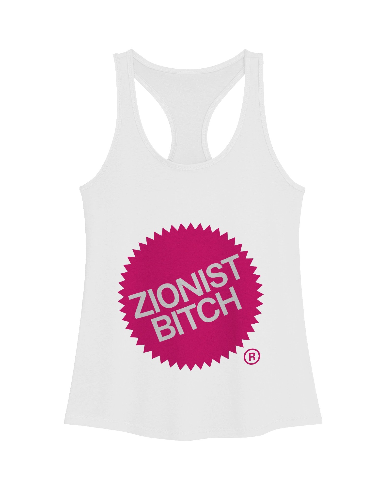 Zionist Bitch Label Tank (White) product image (1)