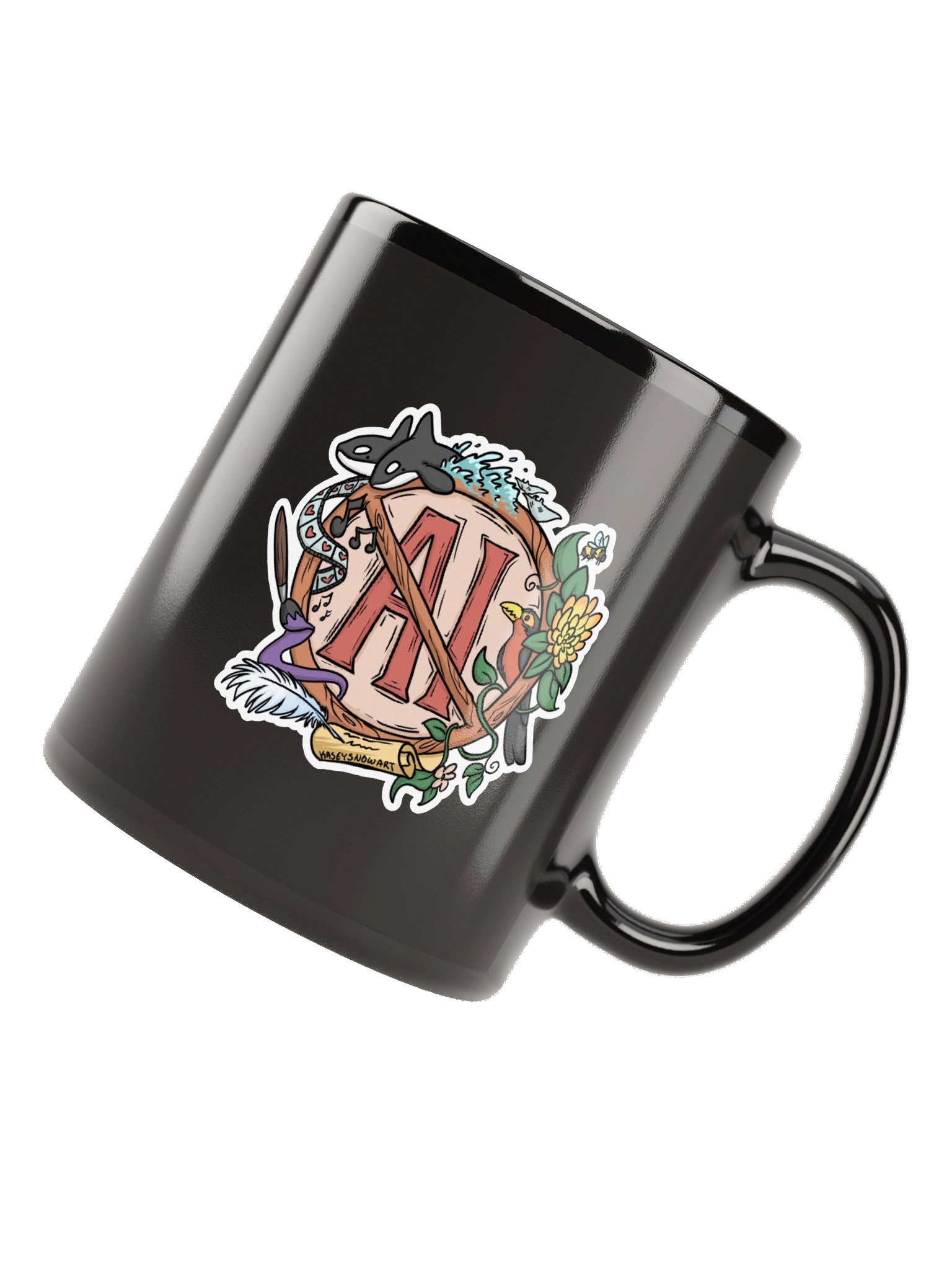 No AI Mug (Black) product image (12)