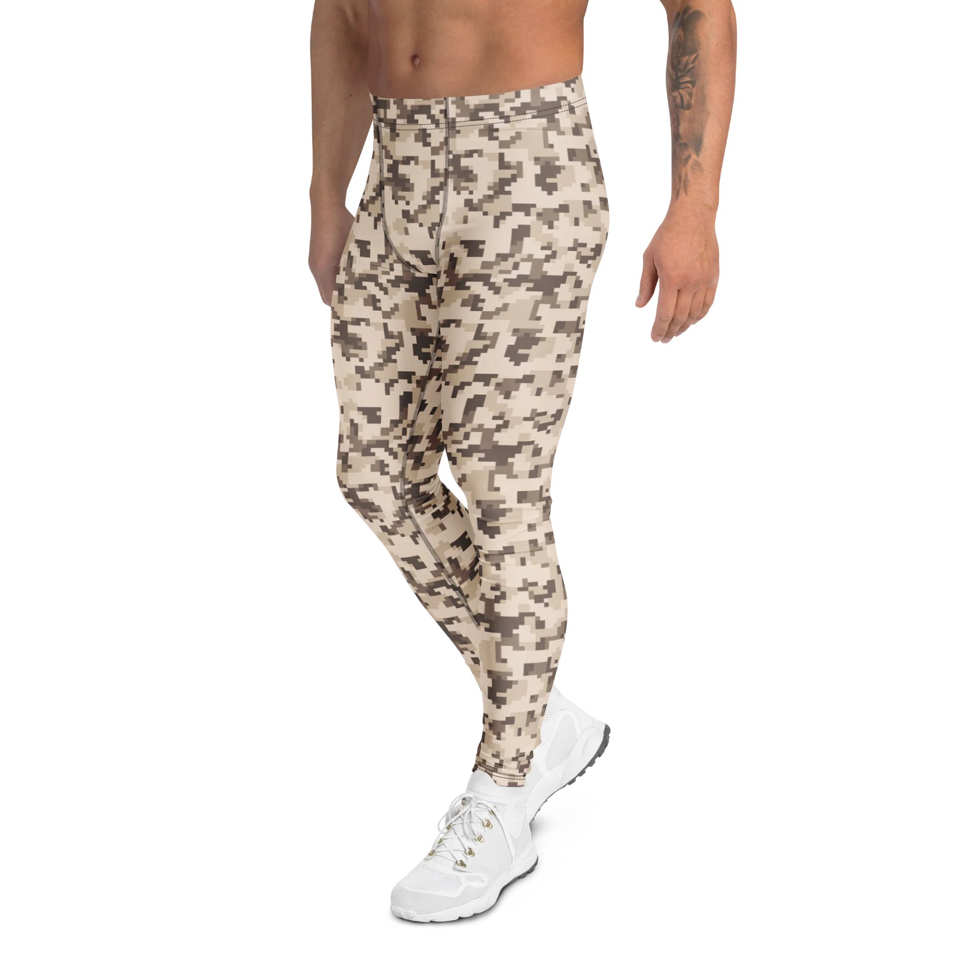 Comfortable Men's Leggings Military Pixel Camouflage Design product image (4)