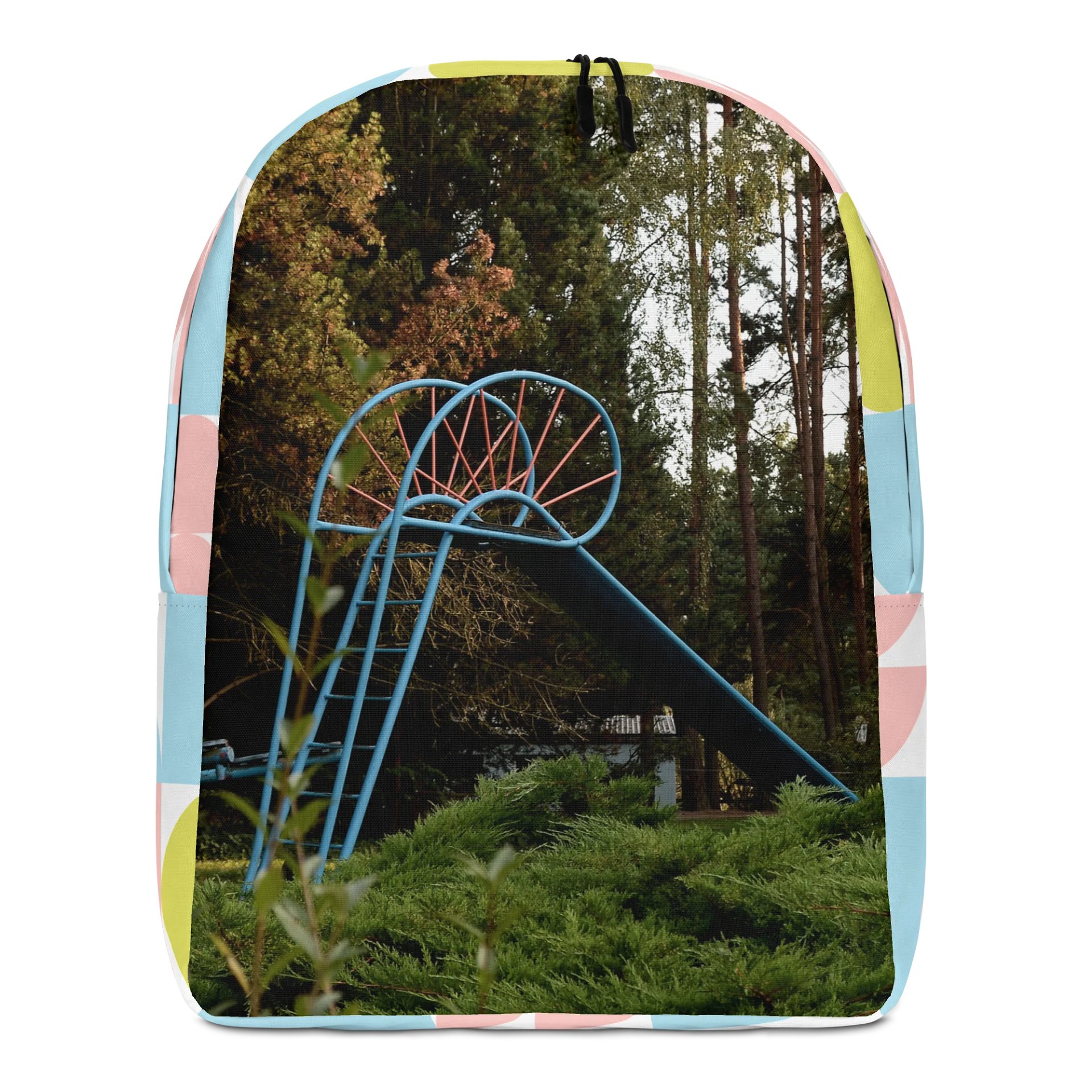Design-backpack - Abandoned, nostalgic playground in the woods (Pastel Design) product image (3)