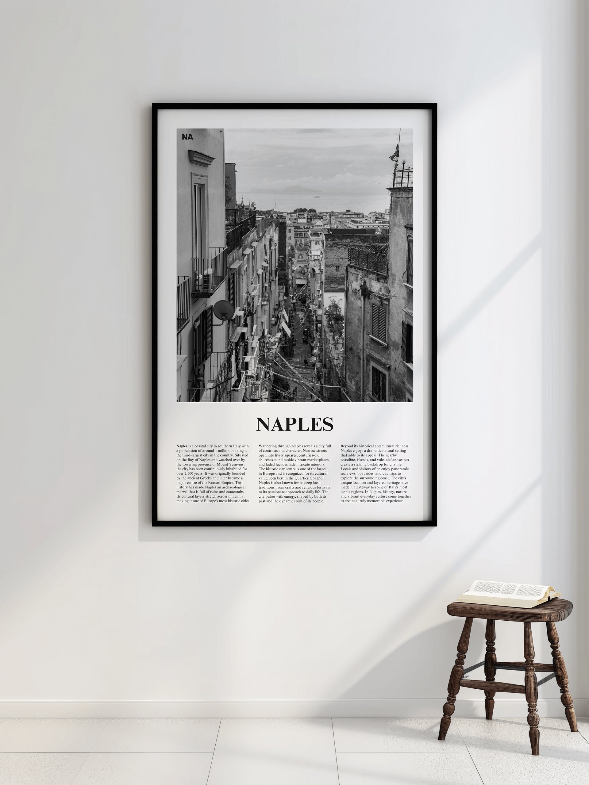 Naples 01 Newspaper Poster | Framed product image (2)
