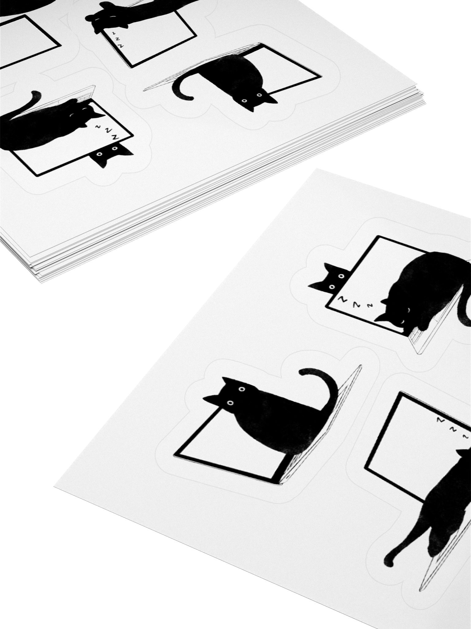 Cats Sleeping on Laptops Stickers product image (12)