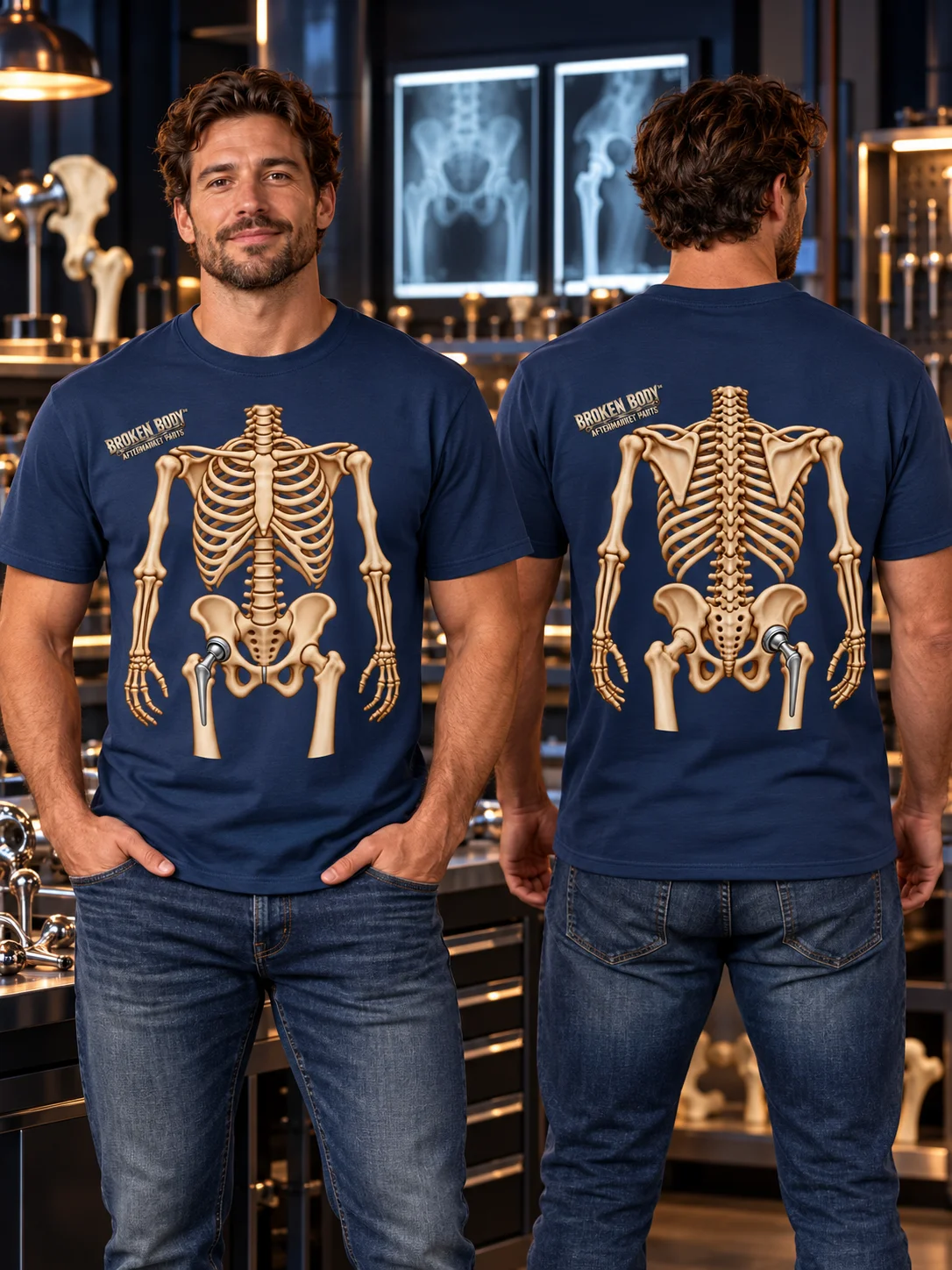 Hip Replacement Shirt — Aftermarket Parts Right Hip Front & Back Tee | Rebuild Shop product image (1)