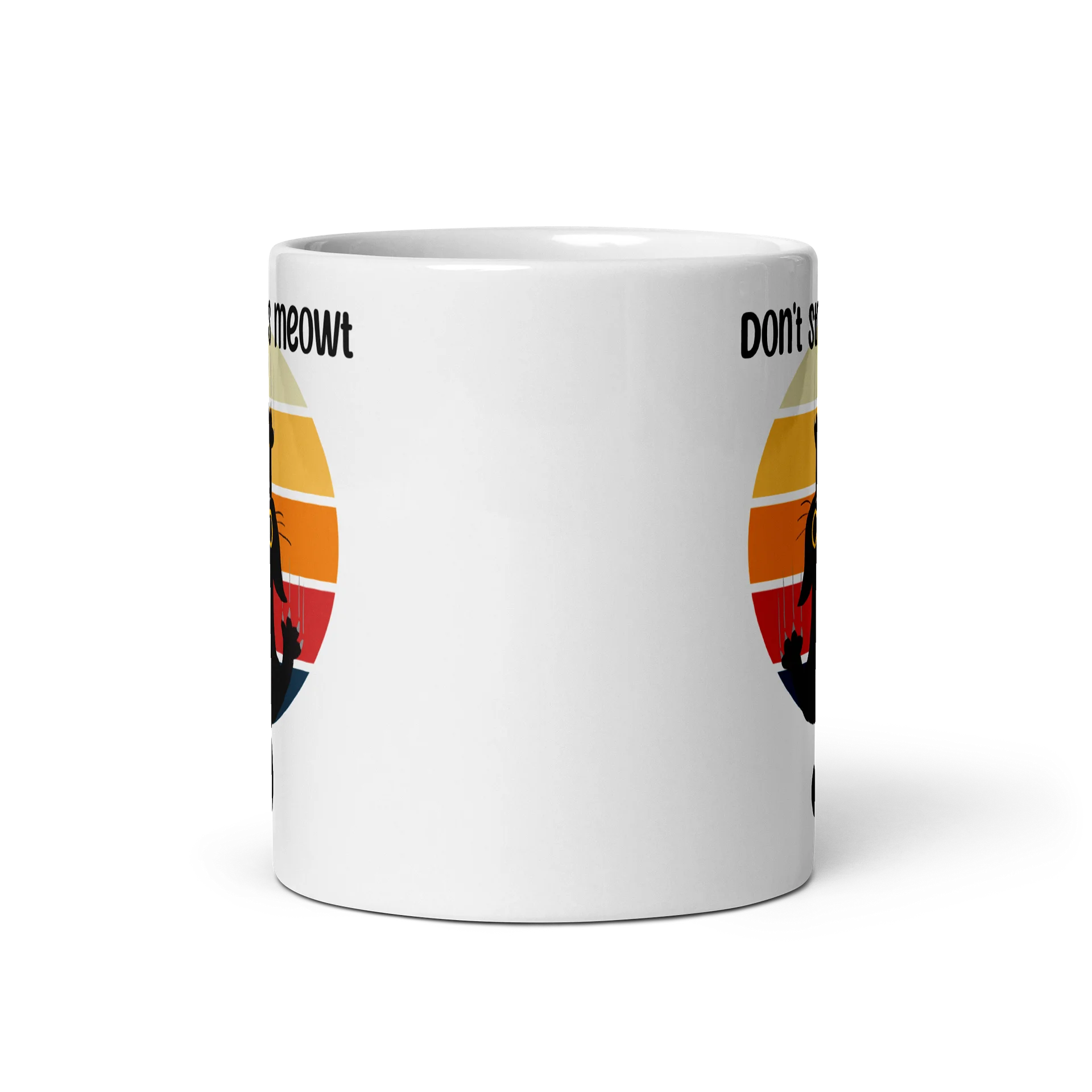 Sunset Cat Scratch White Glossy Mug product image (4)