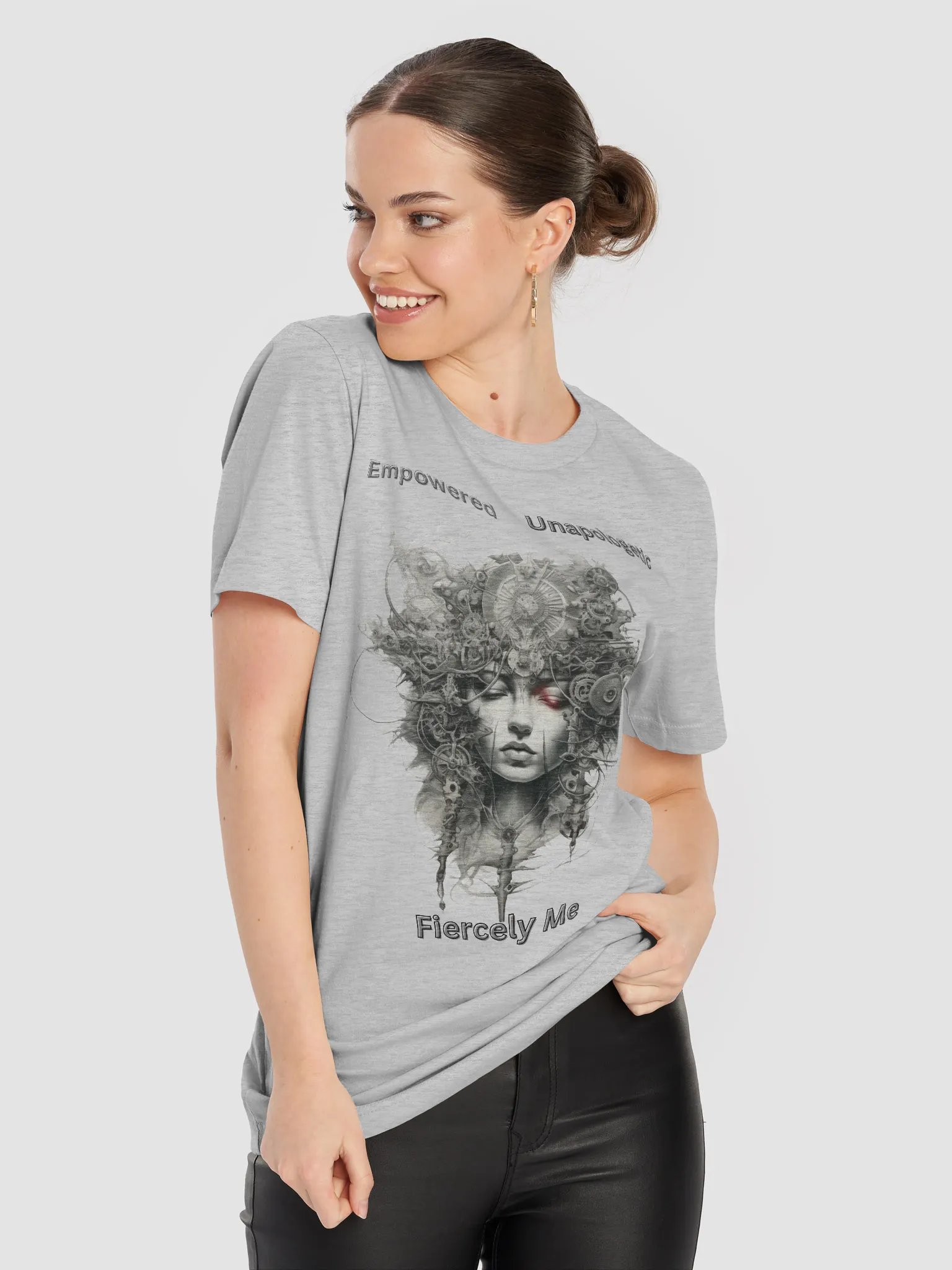Empowered Unapologetic Fiercely Me T-Shirt – Steampunk, Futuristic, Feminist Empowerment Tee product image (6)