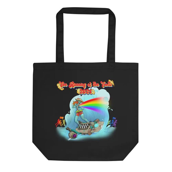 Running of the Trolls Rainbow Small Tote Bag by Mischi product image (1)