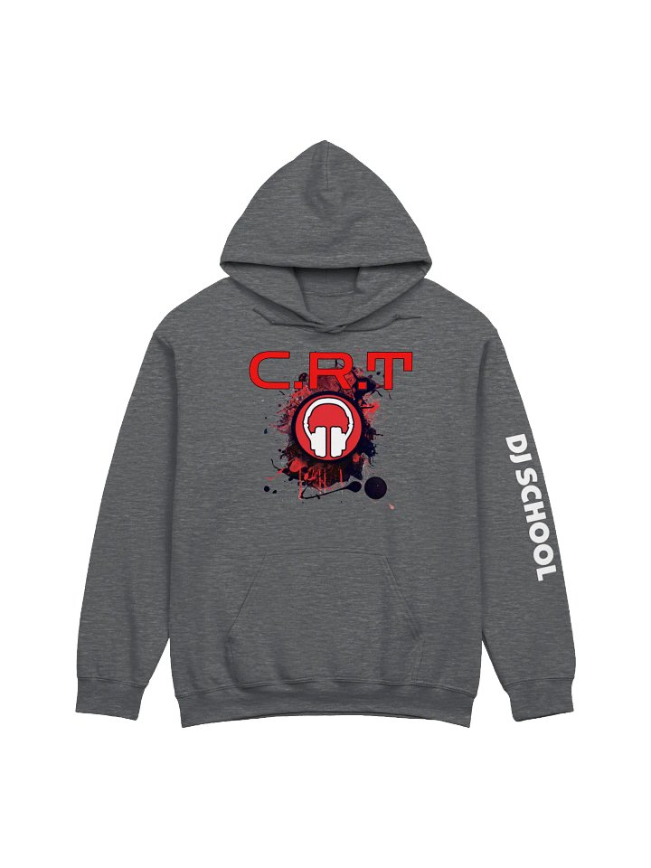 Front | Back | Arm Print CRT Paint Splatter Headphones Gildan® Classic Hoodie product image (1)