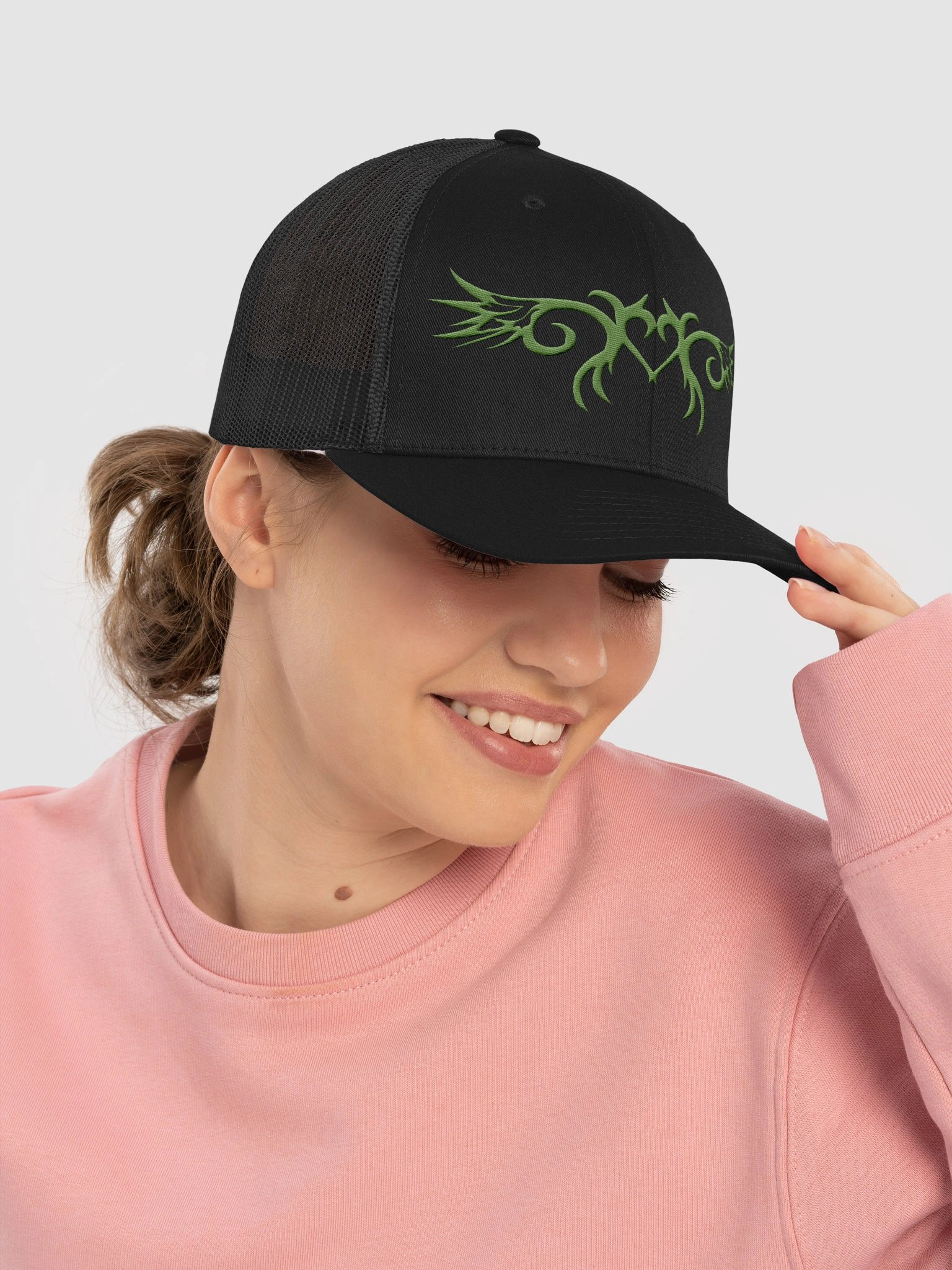 Calypso Corvidae Tramp Stamp Trucker Hat [Black] product image (5)