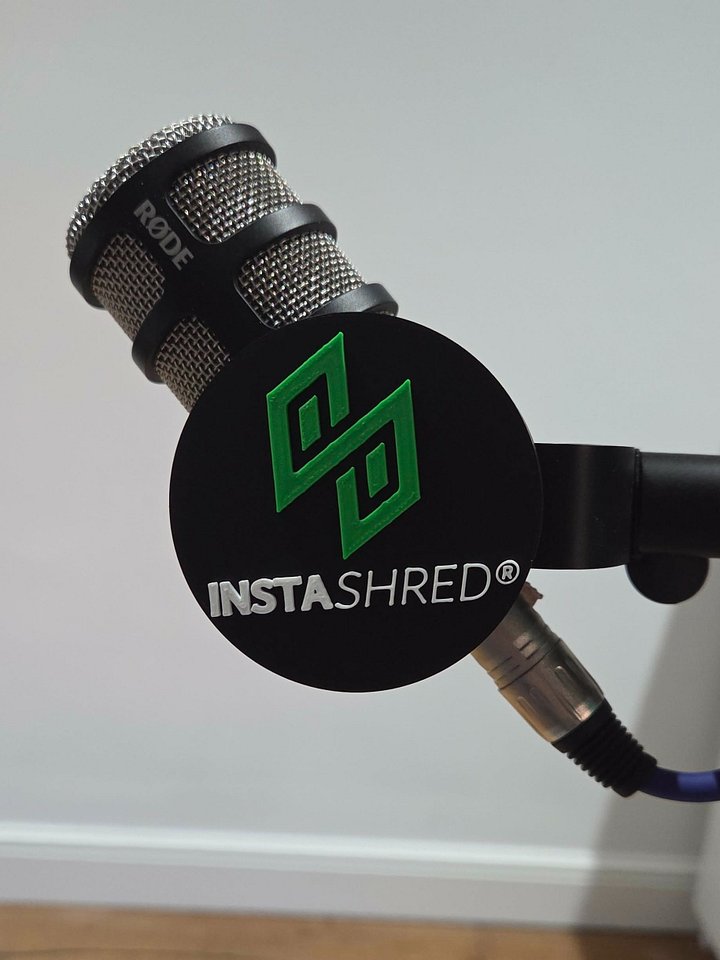 RODE PodMic Logo Personalized Microphone Flag/Badge nut mount product image (1)