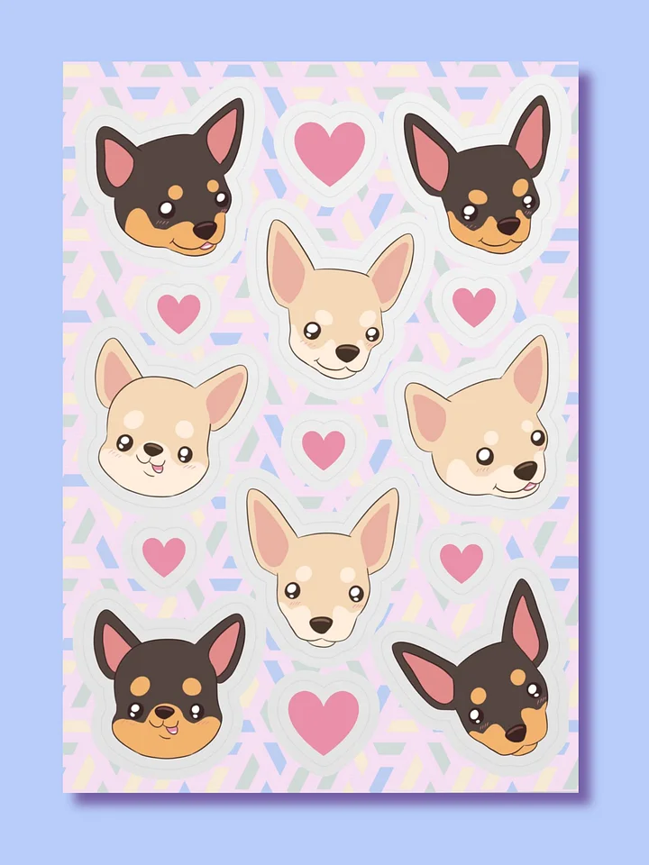 Chihuahua Love Kiss Cut Sticker Sheet product image (1)