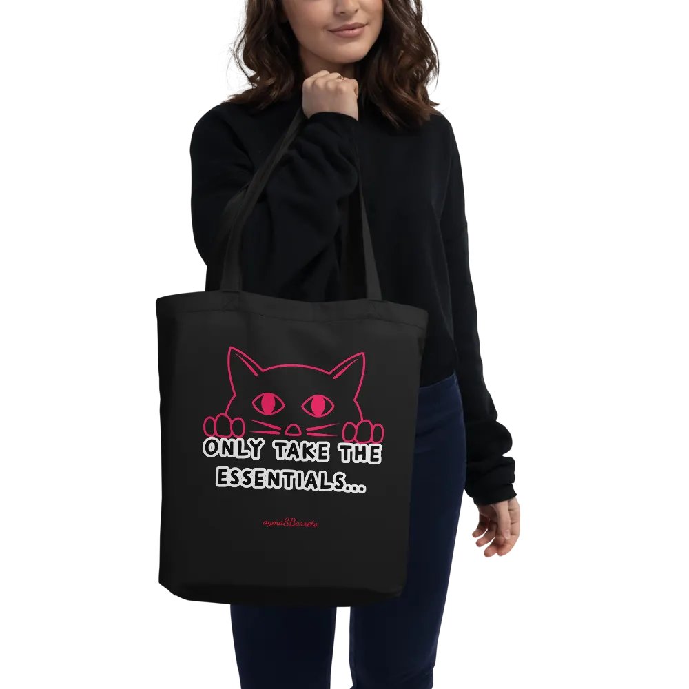 Neon Cat Essentials Tote Bag product image (3)