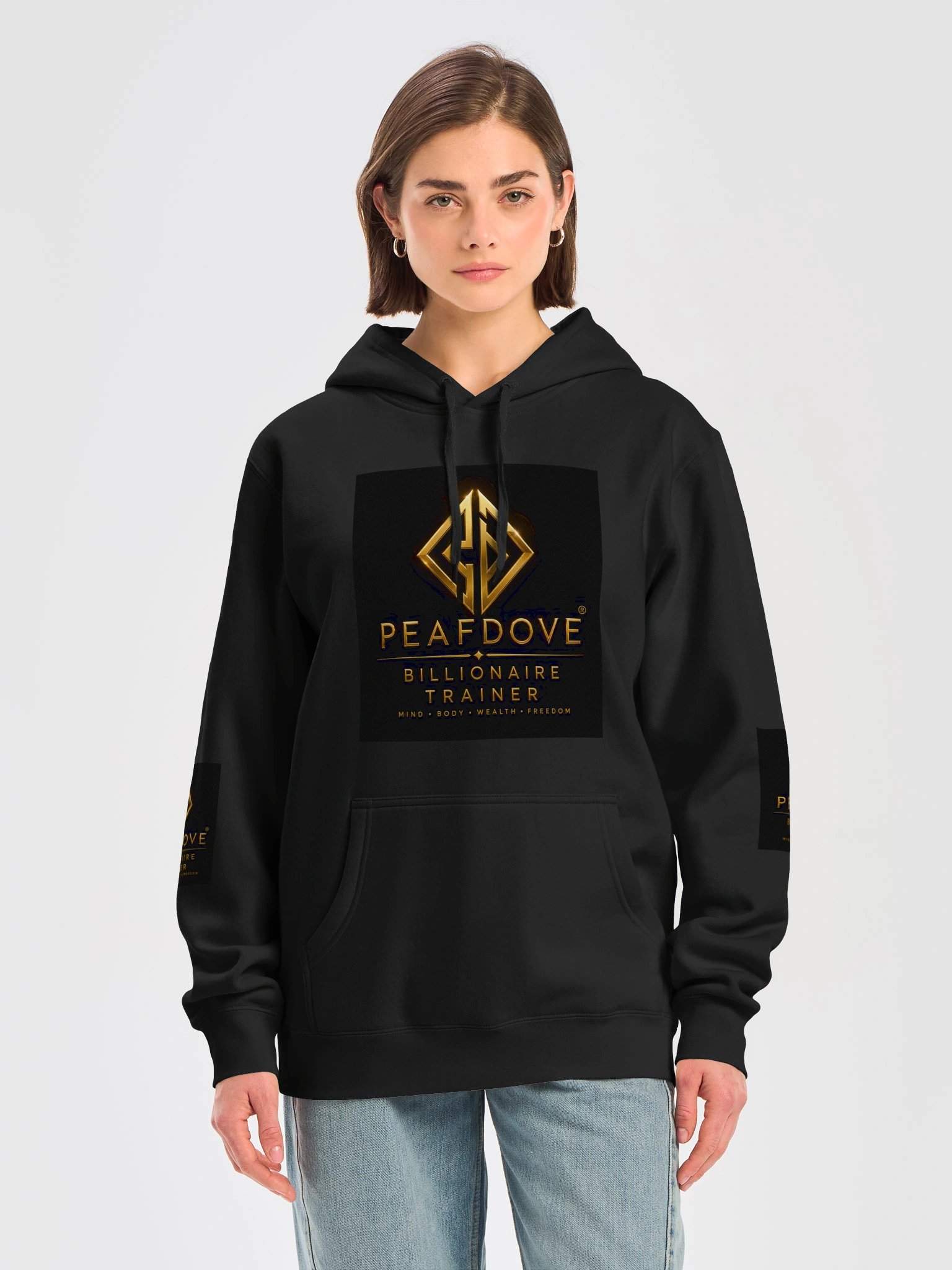 PEAFDOVE® BILLIONAIRE TRAINER HOODIE — FRONT AND BACK SIGNAL product image (1)