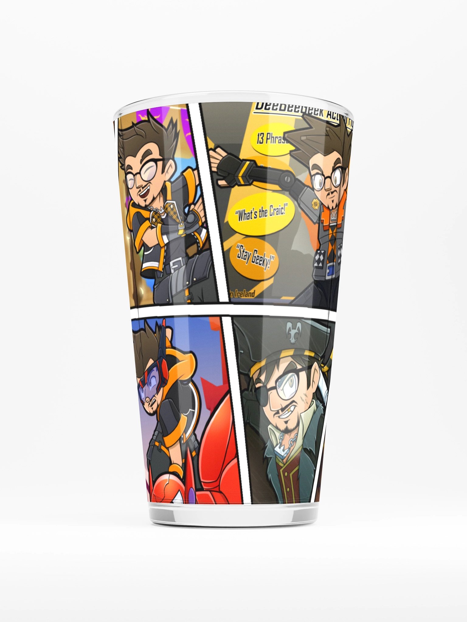 The ''KingDee Hearts'' Adventure Shaker Pint Glass product image (1)