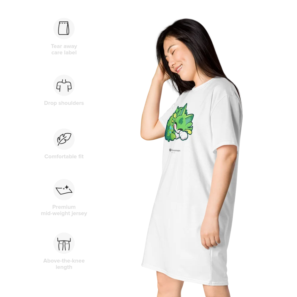 Sleeping Chloe • T-shirt Dress (White) product image (3)