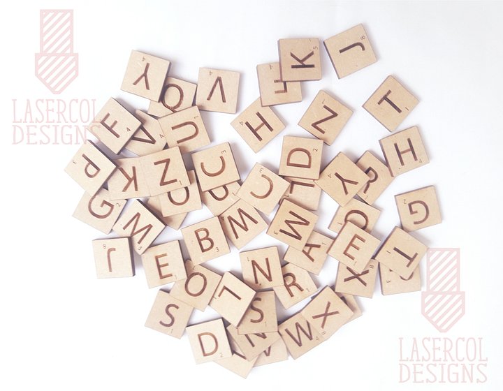 Scrabble tiles Alphabet - Laser Cut Files product image (2)