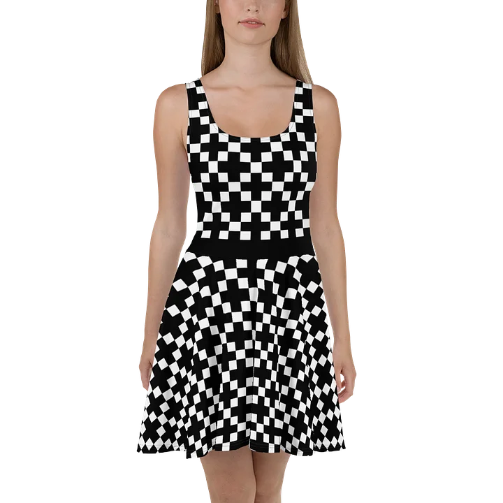 Black and White Geometric Crosses Dress product image (1)