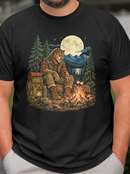 Wolfman Campout — Monsters Off Duty Tee product image (3)