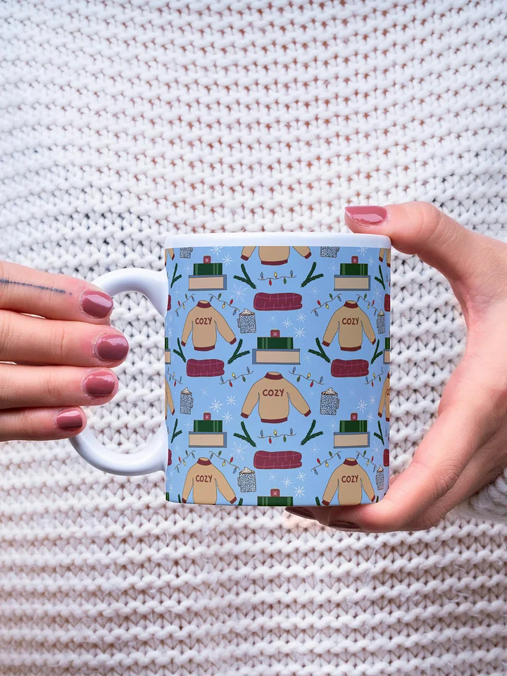 Cozy Winter Pattern Mug in Blue product image (1)