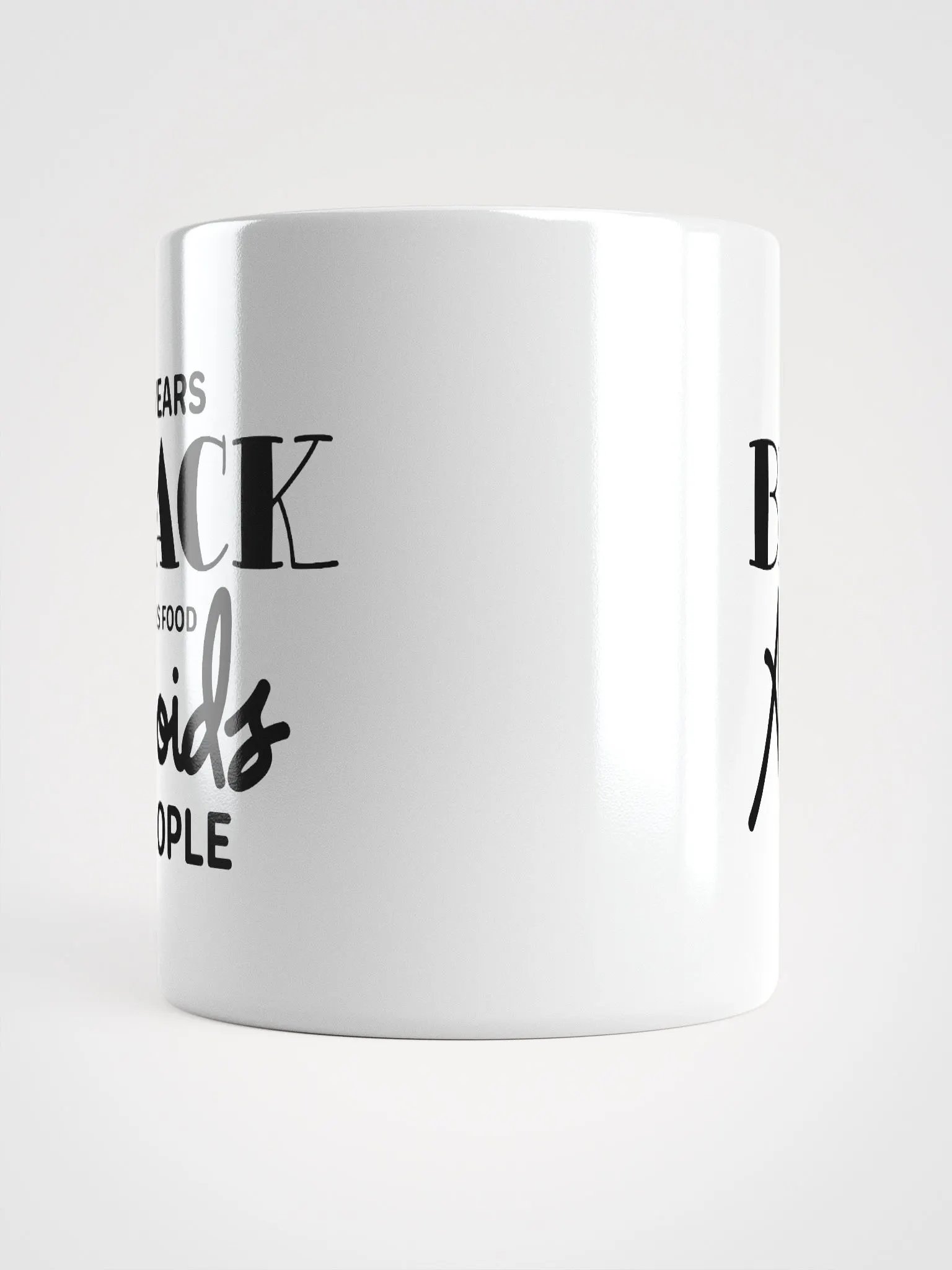 Wears Black Loves Food Avoids People Glossy Mug product image (5)