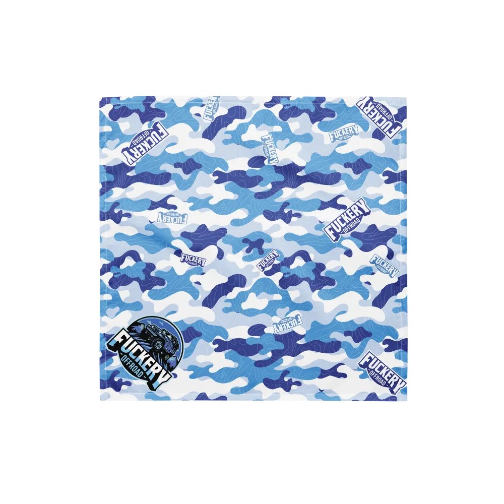 Fuckery Offroad Camo Topo Bandana - Blue product image (1)