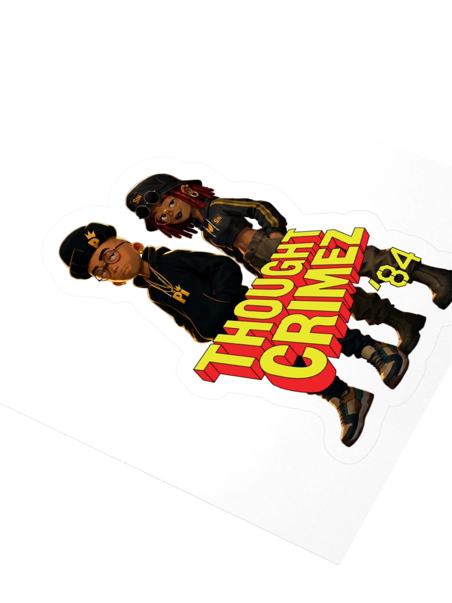 Thought Crimez ’84 DYNAMIC DUO Streetwear Sticker product image (9)