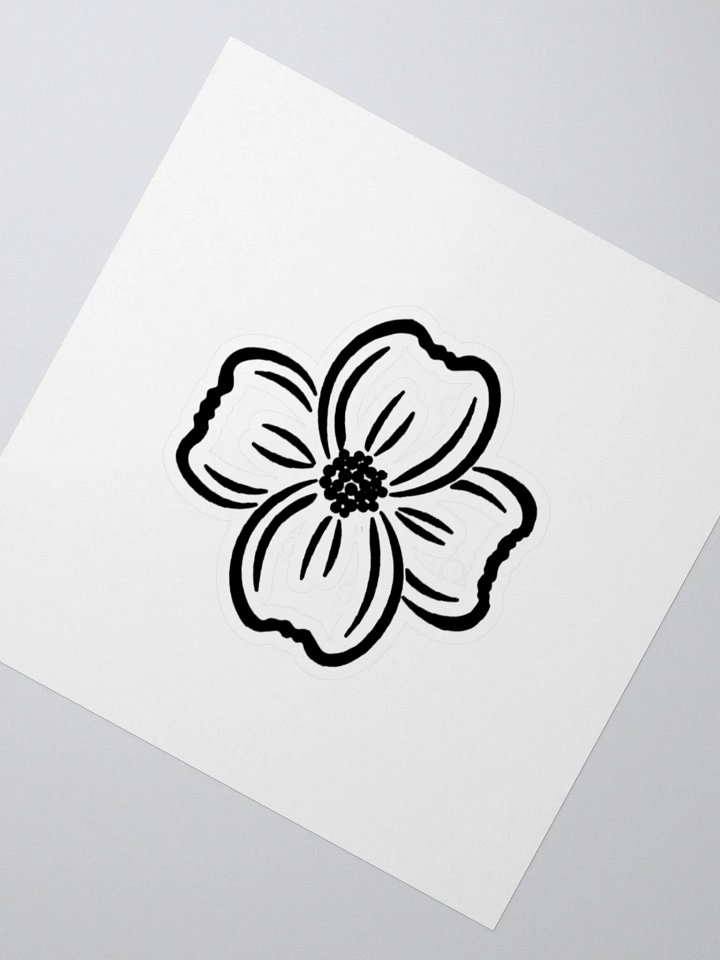 Dogwood black sticker product image (2)