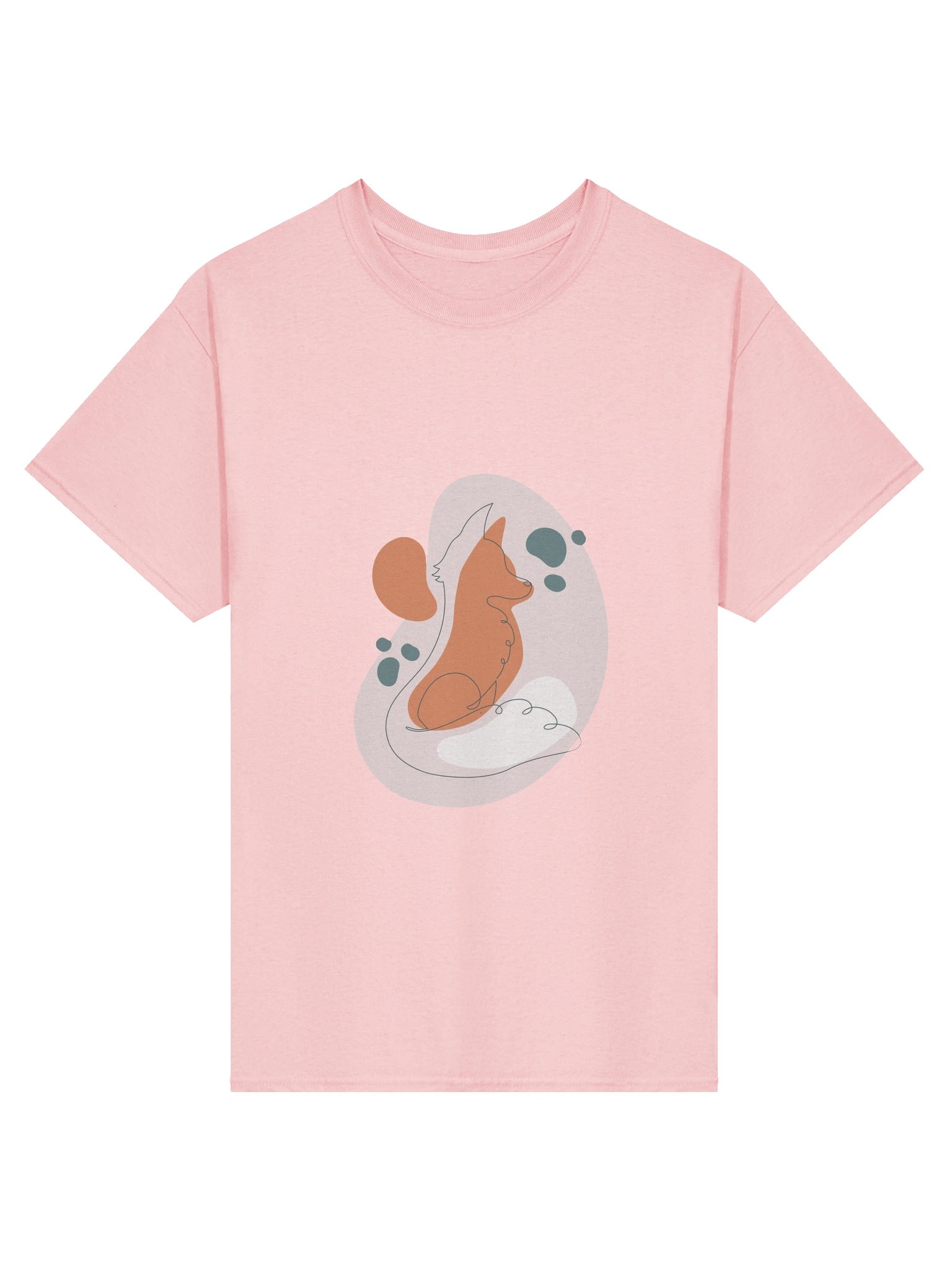 Continuous Line Fox Abstract T-Shirt product image (7)