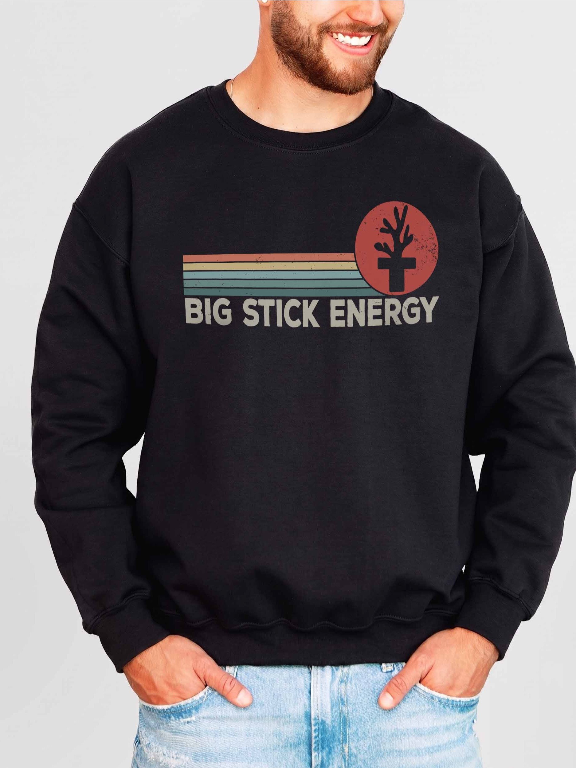 Big Stick Energy Coral Sweatshirt – Funny Reef Tank & Saltwater Aquarium Graphic Sweatshirt product image (2)