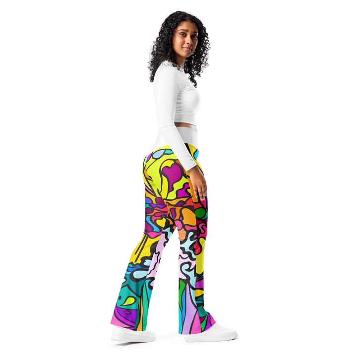 SwirlScape Flare Leggings - Wave at Sunset product image (2)