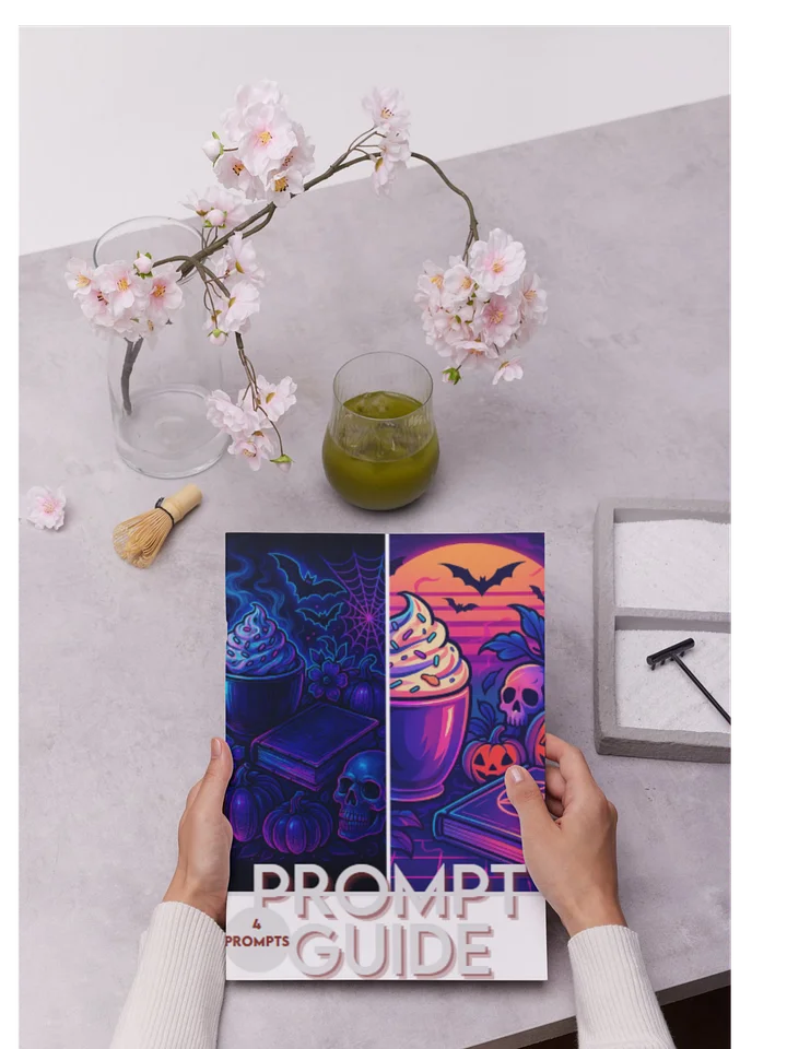 Spooky Halloween Prompt Guide – 4+ Creative MidJourney Prompts (Anime, Cyberpunk, Art Nouveau, Synthwave & More) product image (1)