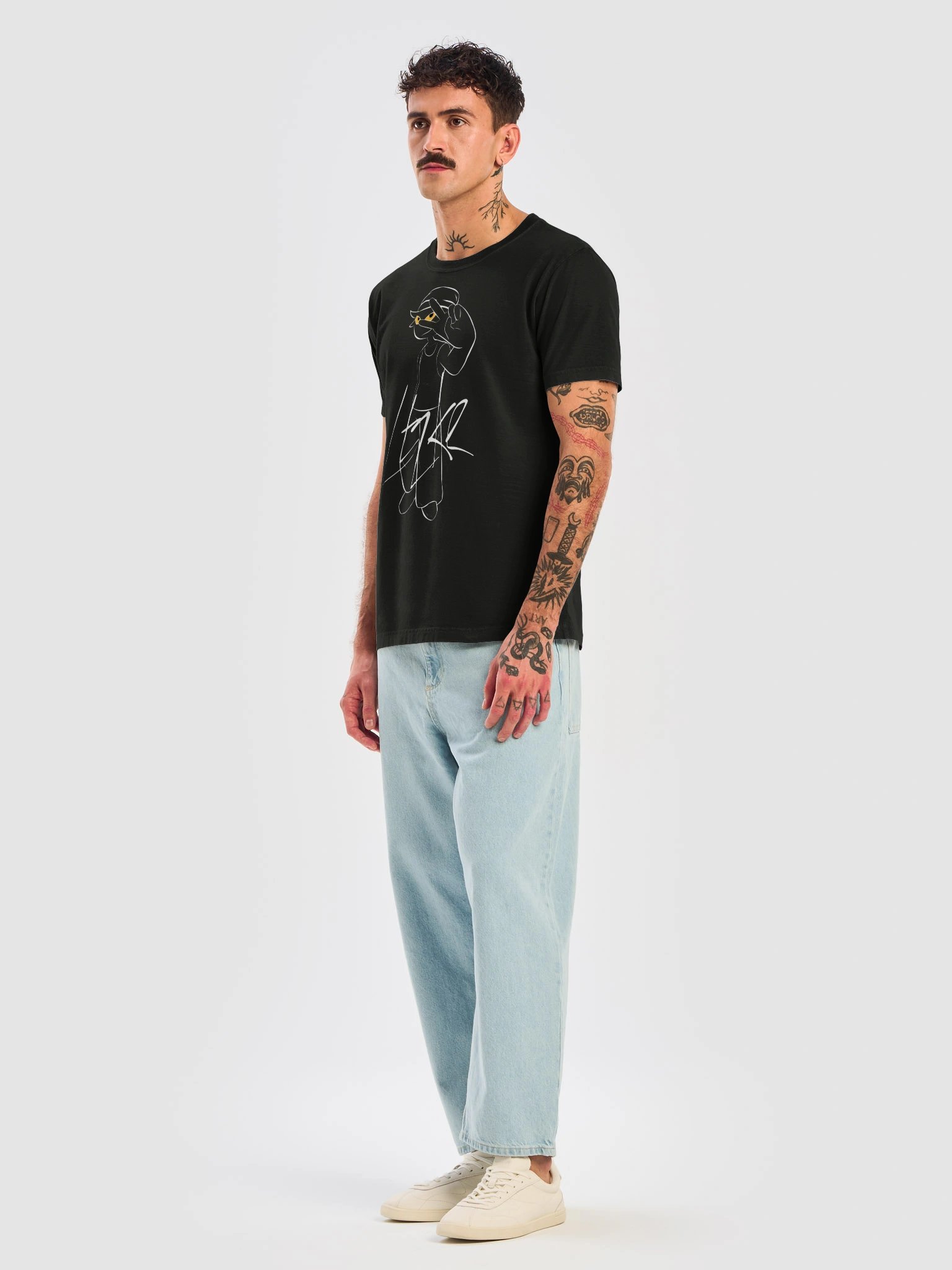 LTZKE Beanie Peace Sign Minimalist Lineart T-Shirt product image (7)