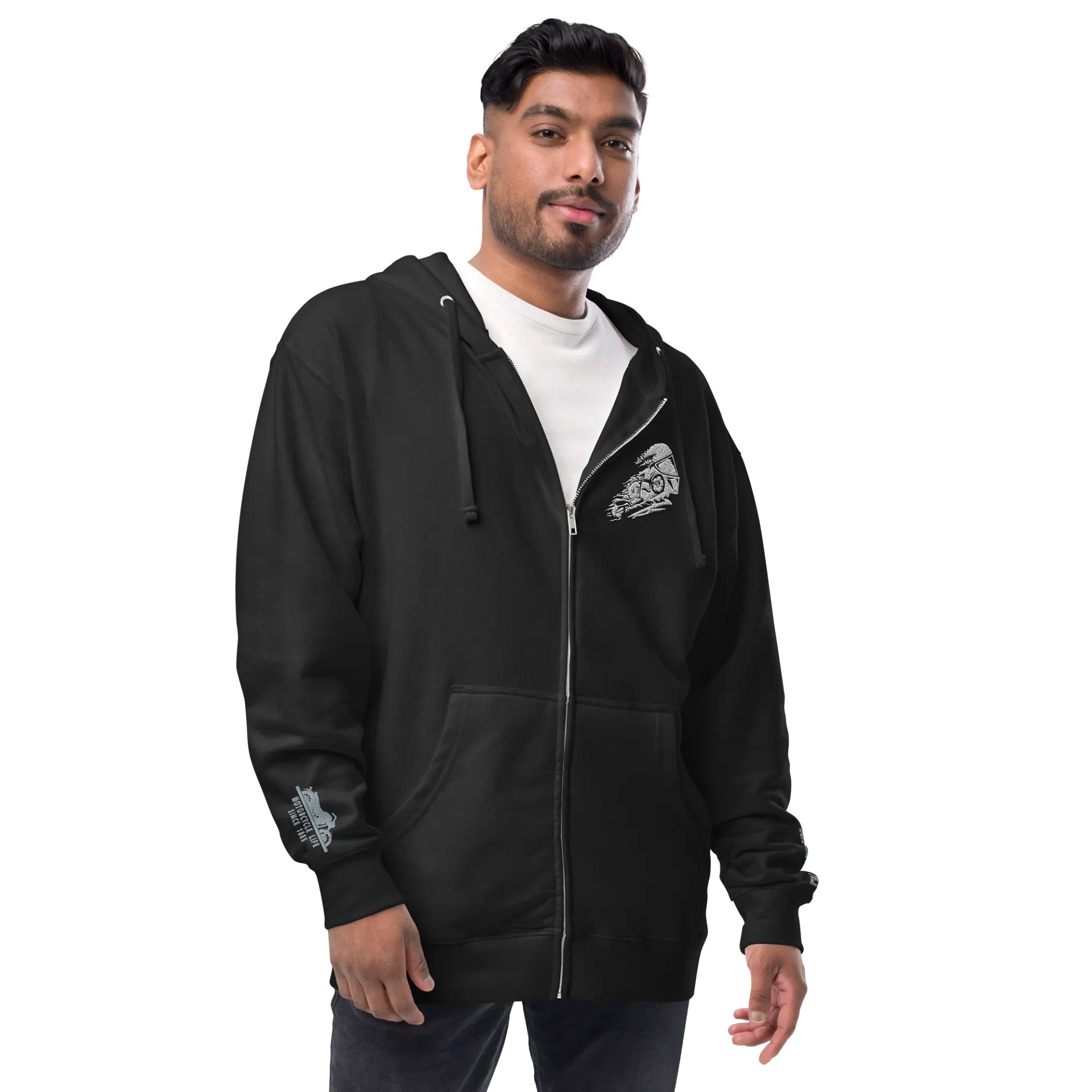 Independent Trading Co. Zip Up Biker Hoodie product image (4)