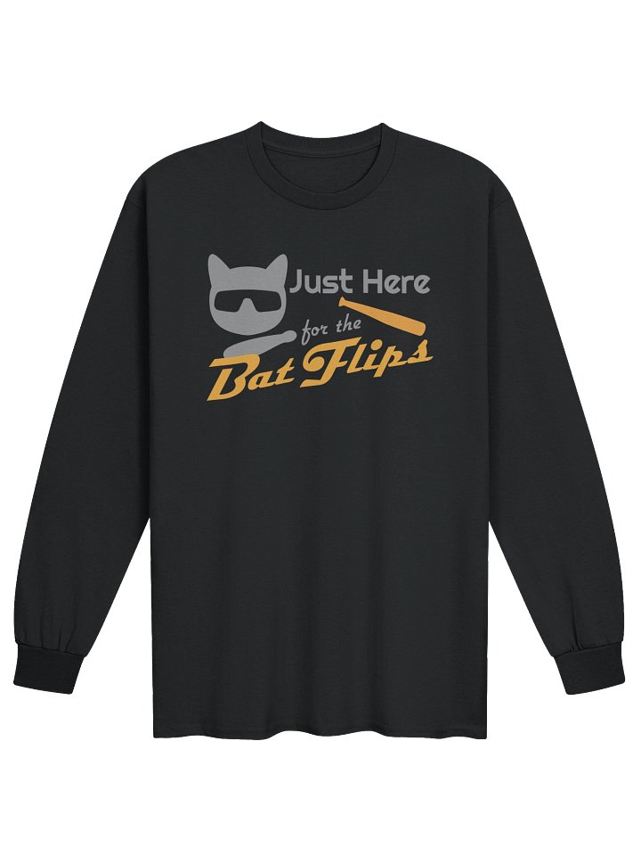 Baseball Cat (Just Here for The Bat Flips) - Unisex Adult Long Sleeve T-shirt product image (10)