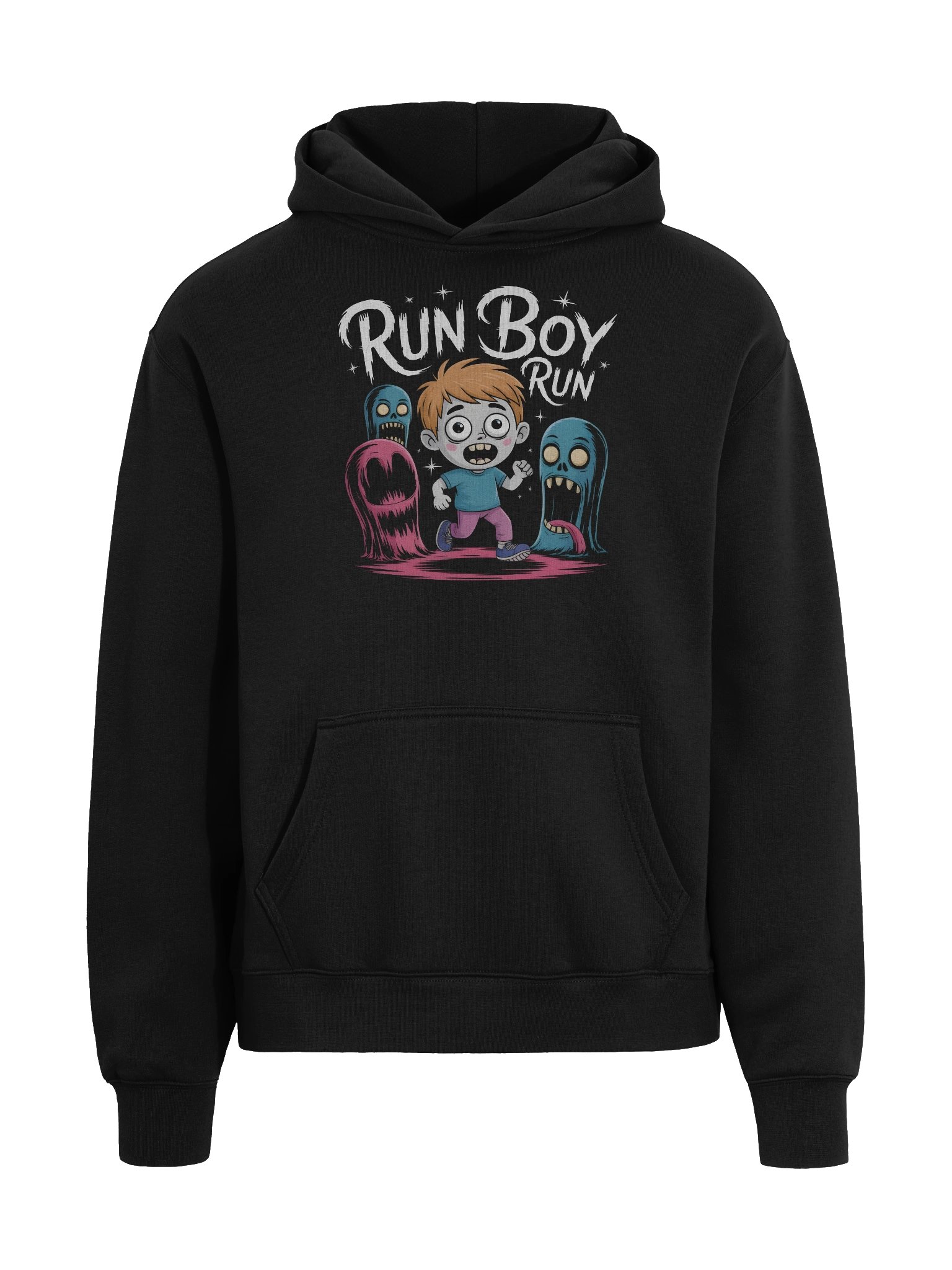 Run Boy Run Black Oversized Hoodie product image (3)