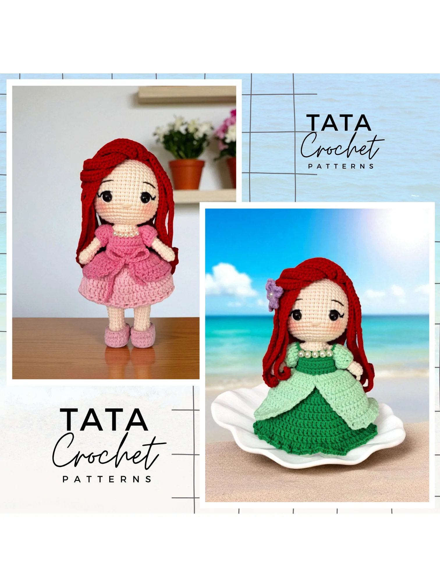 PDF -♡- Doll Dress Up & Transformation -♡- Princess Amigurumi Crochet Pattern product image (1)