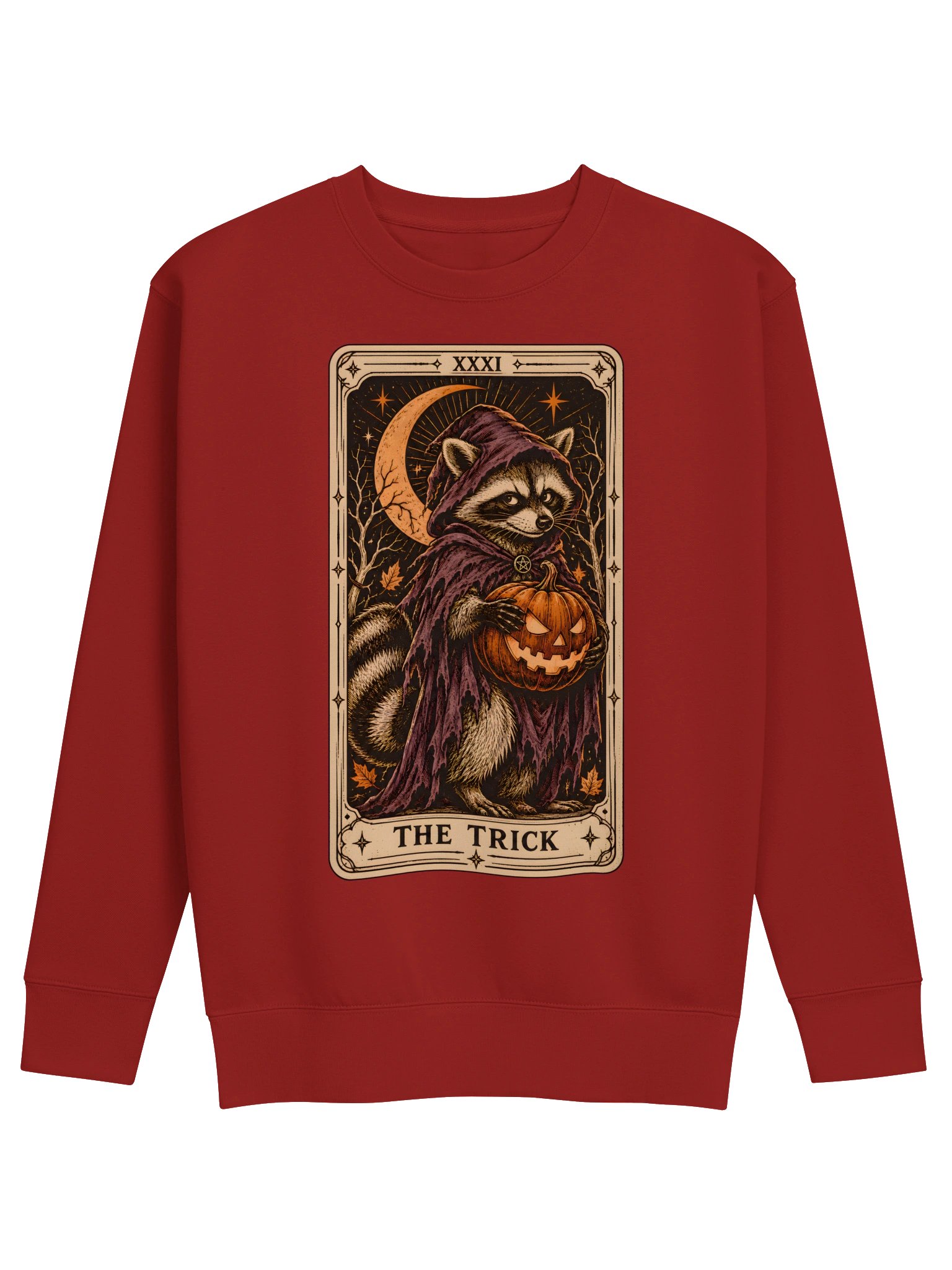 “The Trick” Tarot Card Raccoon Sweatshirt product image (77)