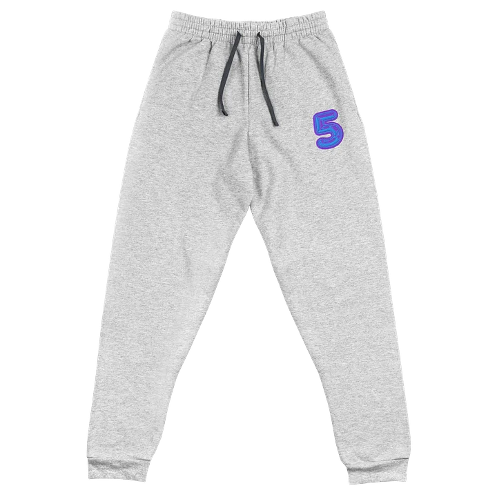 Grey Balloon 5 Embroidered Joggers (Unisex) product image (1)