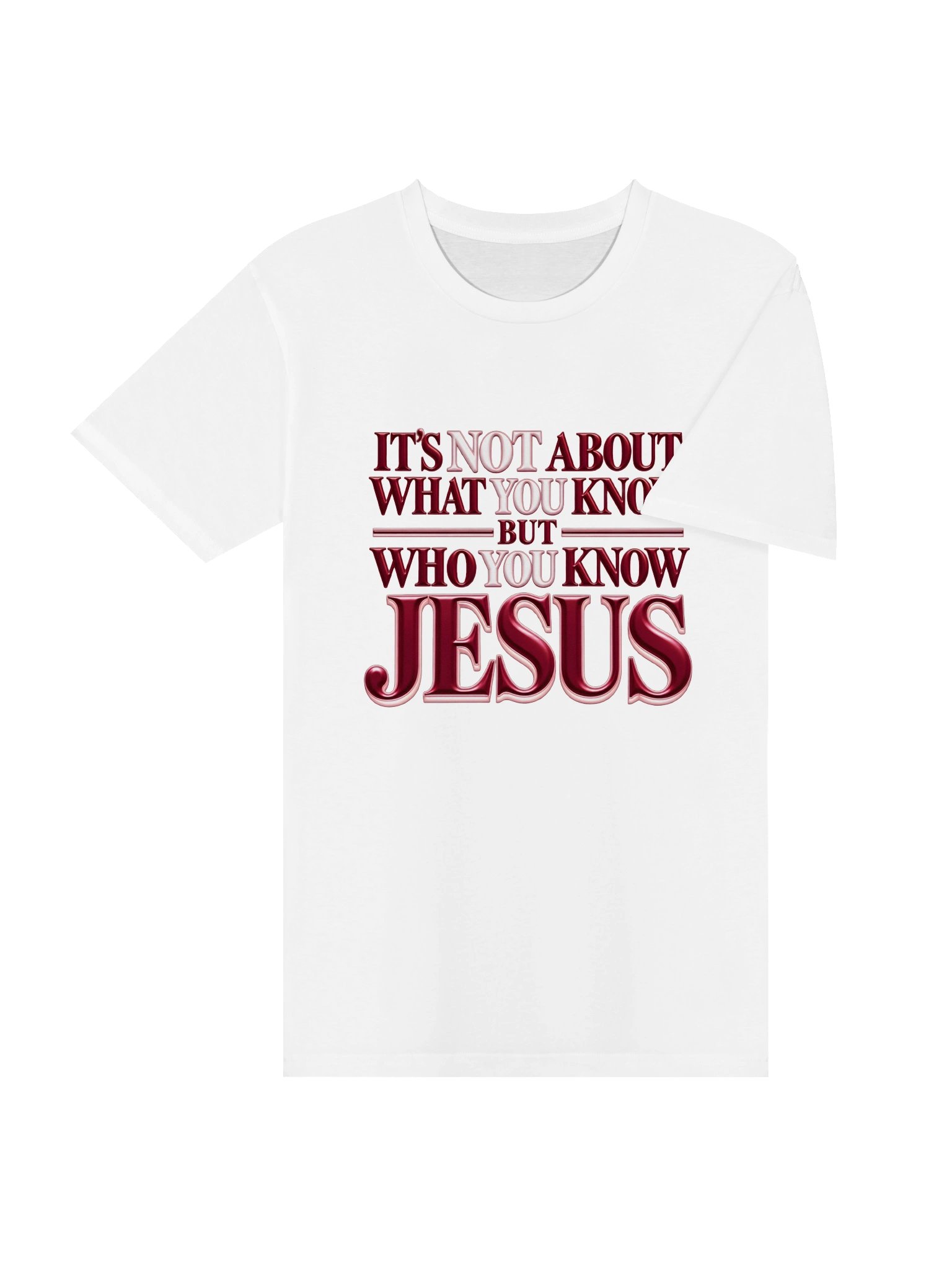 Who You Know: JESUS Burgundy & Blush Premium T-Shirt product image (4)