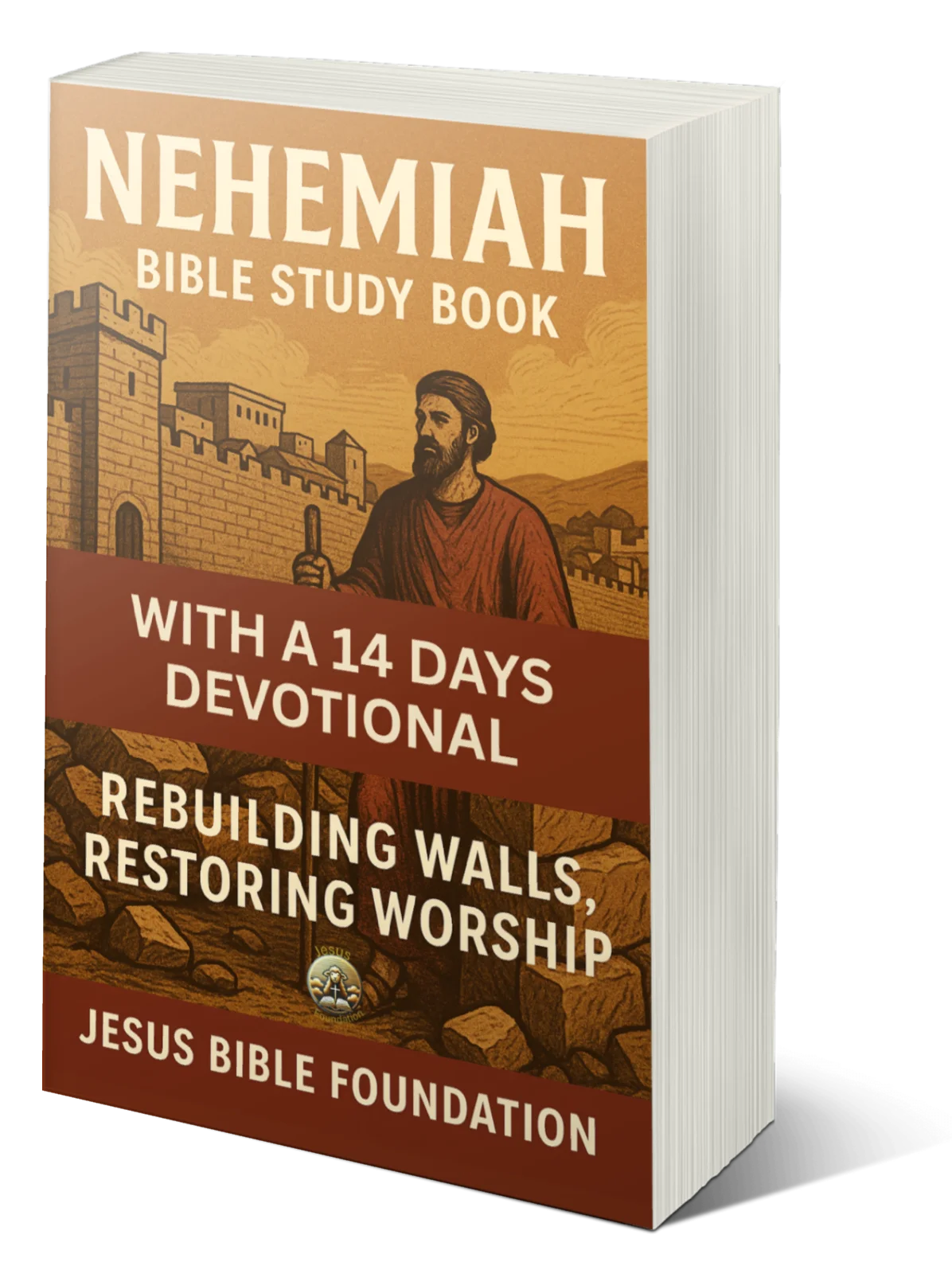 Nehemiah Bible Study Book With A 14 Days Devotional: Rebuilding Walls, Restoring Worship product image (1)