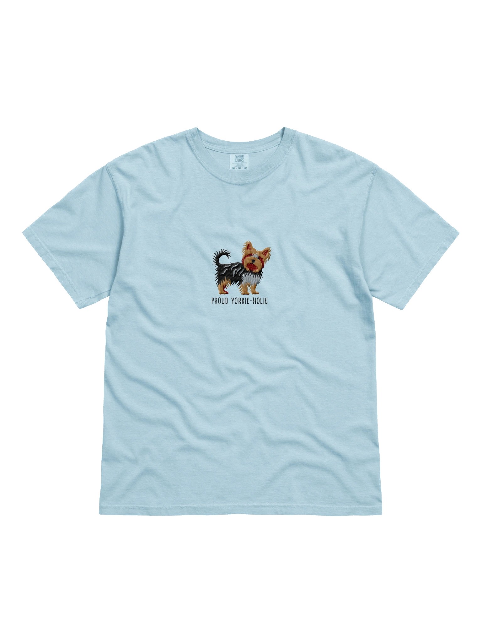 Proud Yorkie-holic T-Shirt(Embroidered) of a Yorkshire Terrier(2) product image (4)