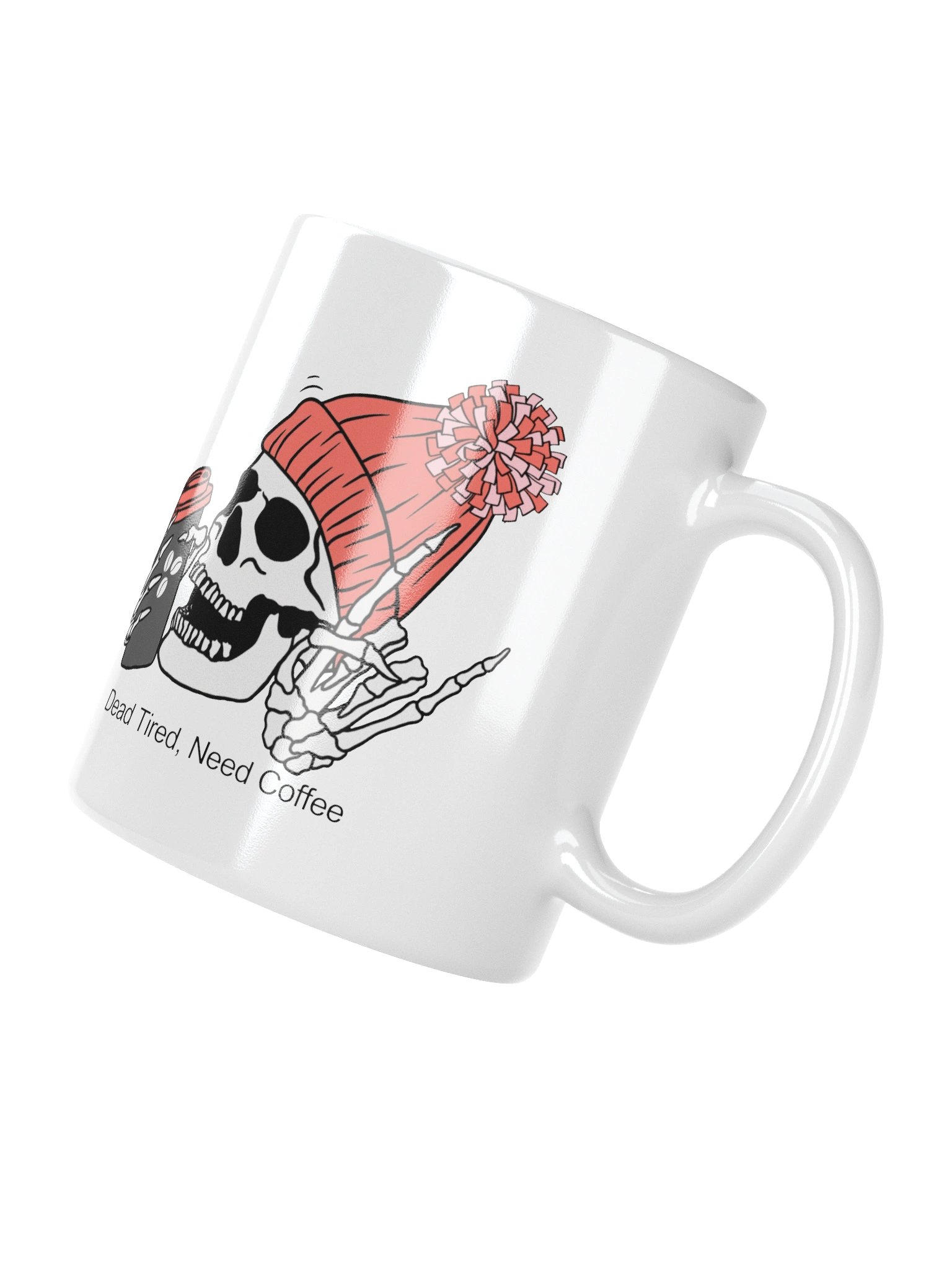 Rosey “Dead Tired, Need Coffee.” Skeleton Ceramic Mug product image (3)