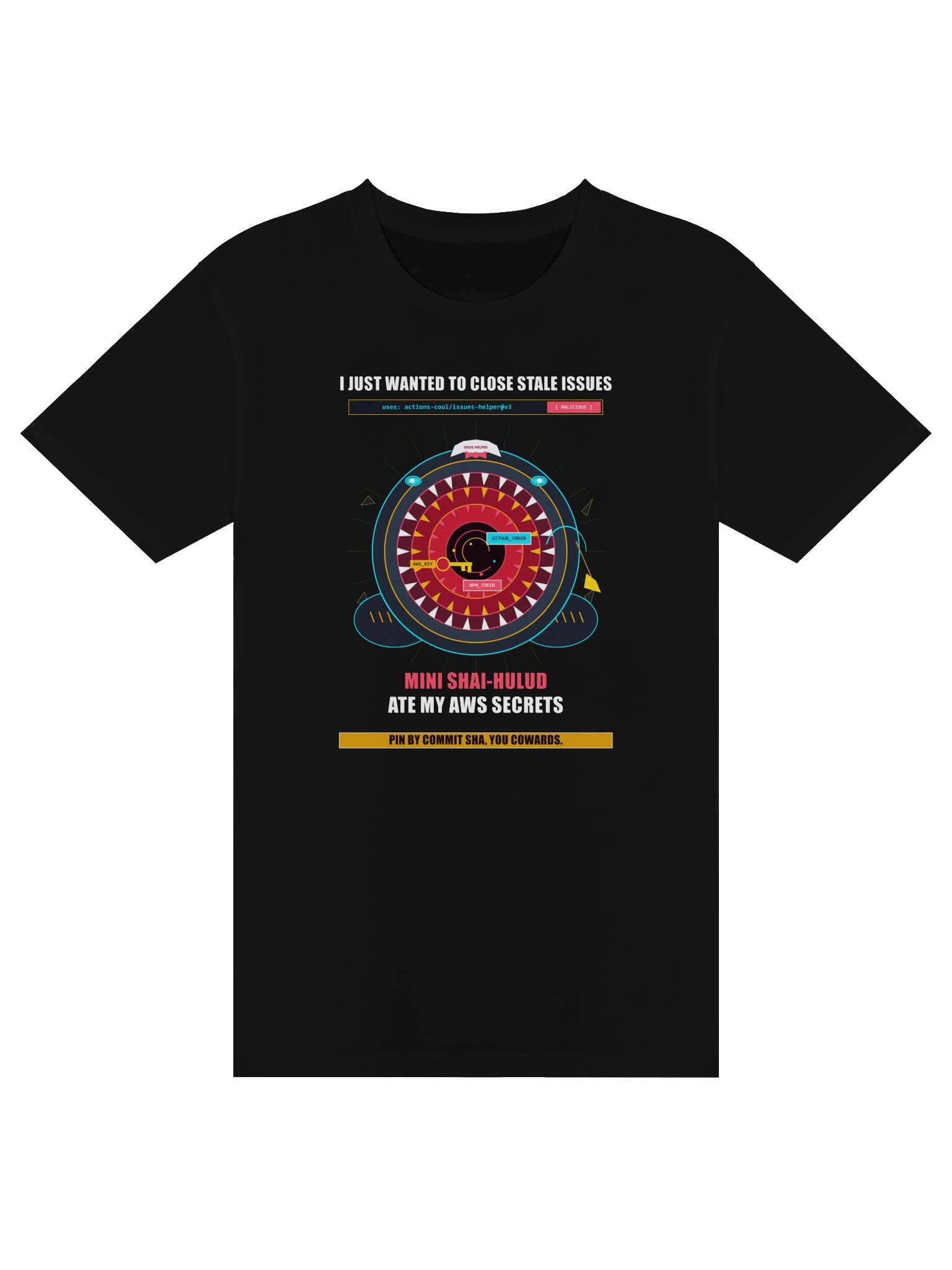 Mini Shai-Hulud: "I Just Wanted to Close Stale Issues" Heavyweight Tee product image (1)