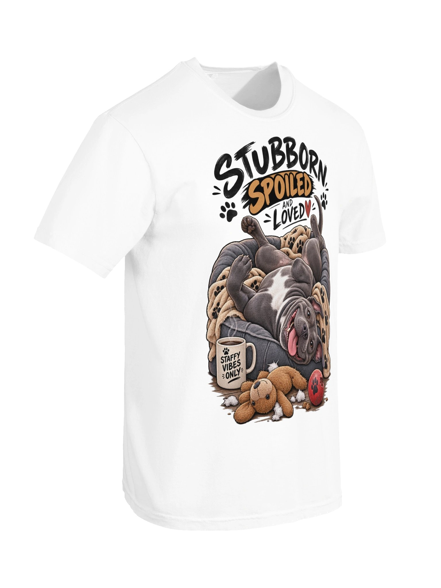 Bulldog Stubborn and Spoiled - Sarcastic Funny Animal Lover T-Shirt | Witty Bulldog Attitude Tee product image (5)