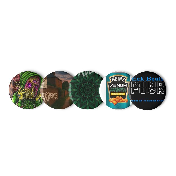 EekBeats Album Cover Pin Buttons Set #3 product image (1)