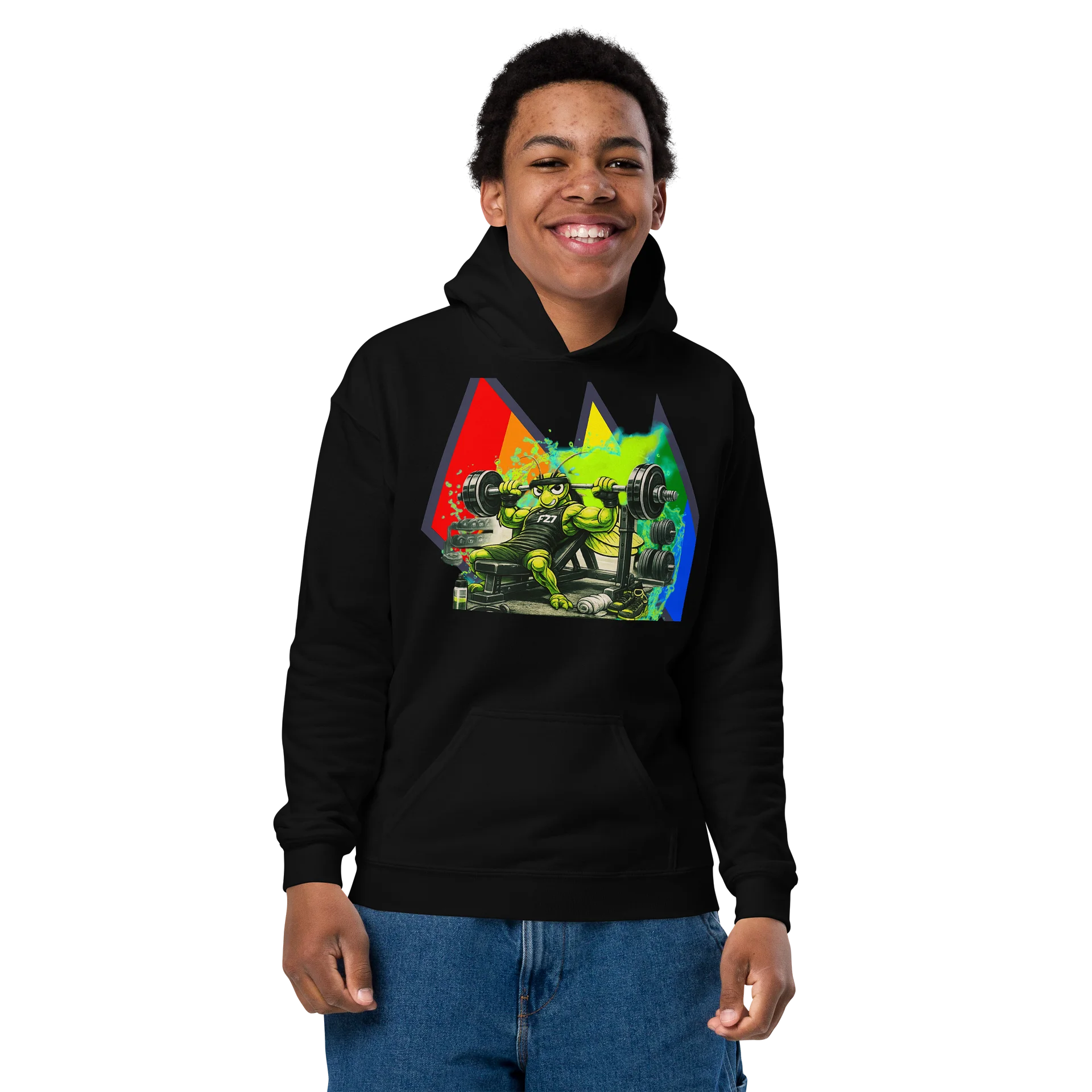 F27 Youth Strength Heavy Blend Hoodie – Earn Your Results by FayzieBobs product image (2)