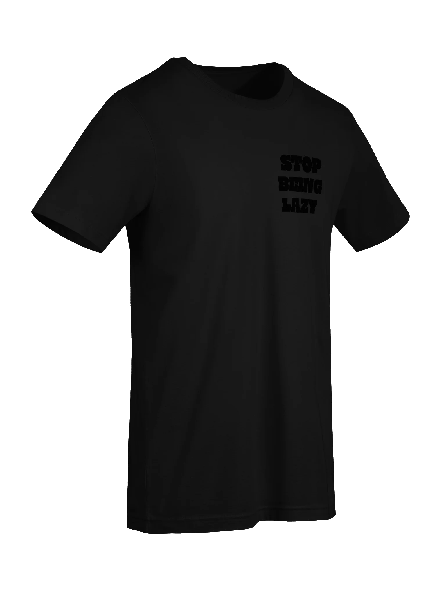 Stop Being Lazy — (BLKonBLK) Classic Logo Tee product image (2)