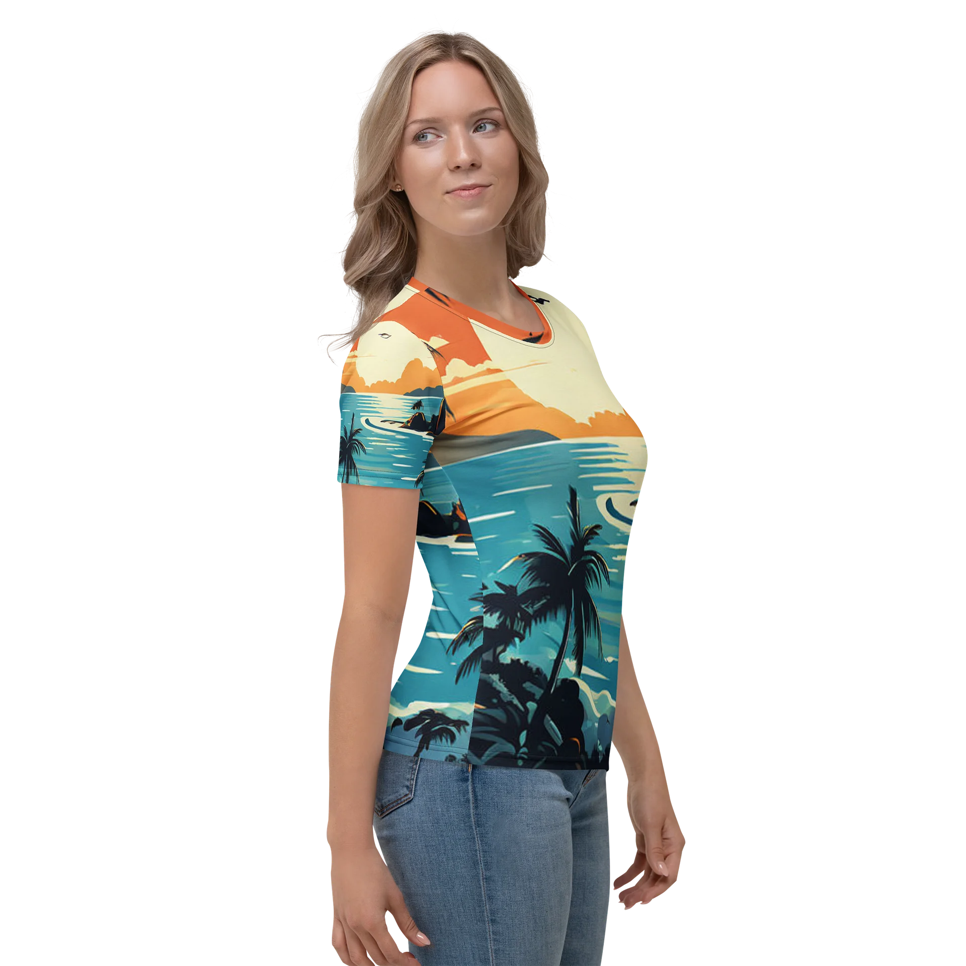 CaribbeanApples - Sunset Bays Caribbean | Women's Crew Neck T-Shirt product image (6)