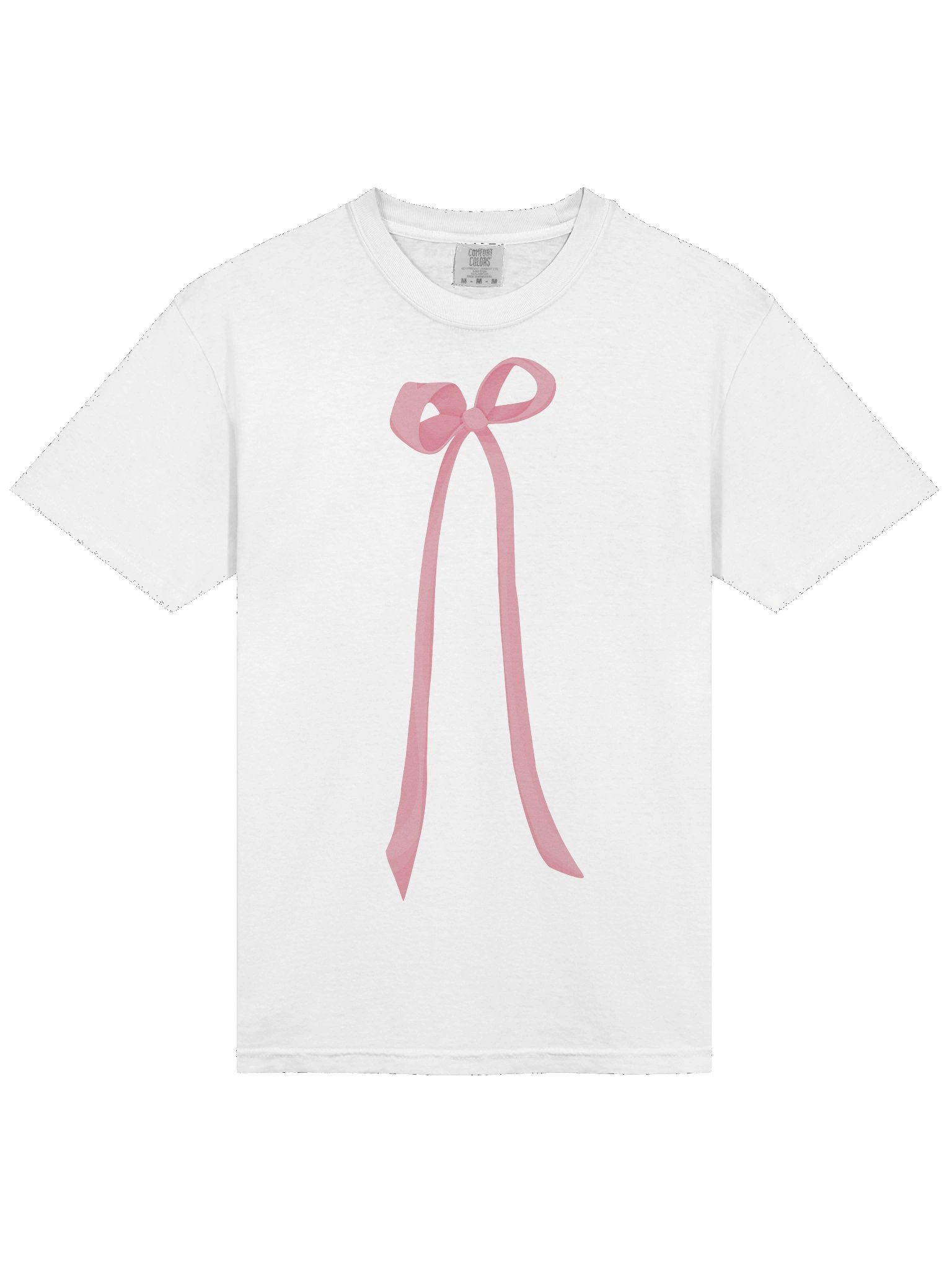 Vintage Pink Ribbon Bow T-Shirt product image (94)